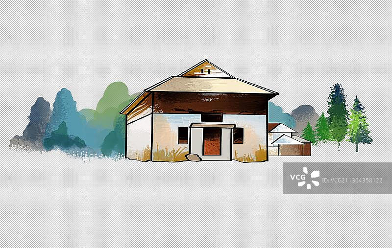 一栋郊外的民用平房 房屋  民宿图片素材