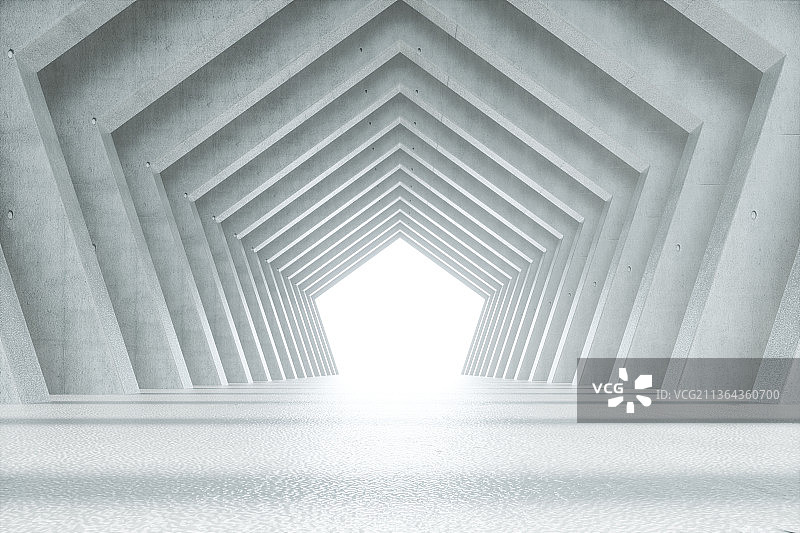 灰暗的悠长通道图片素材