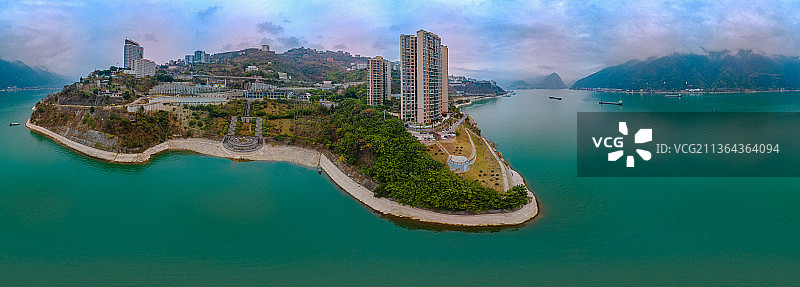 幸福小区，风景美，2022年1月8日，拍摄于重庆市巫山县阳光水岸小区。图片素材