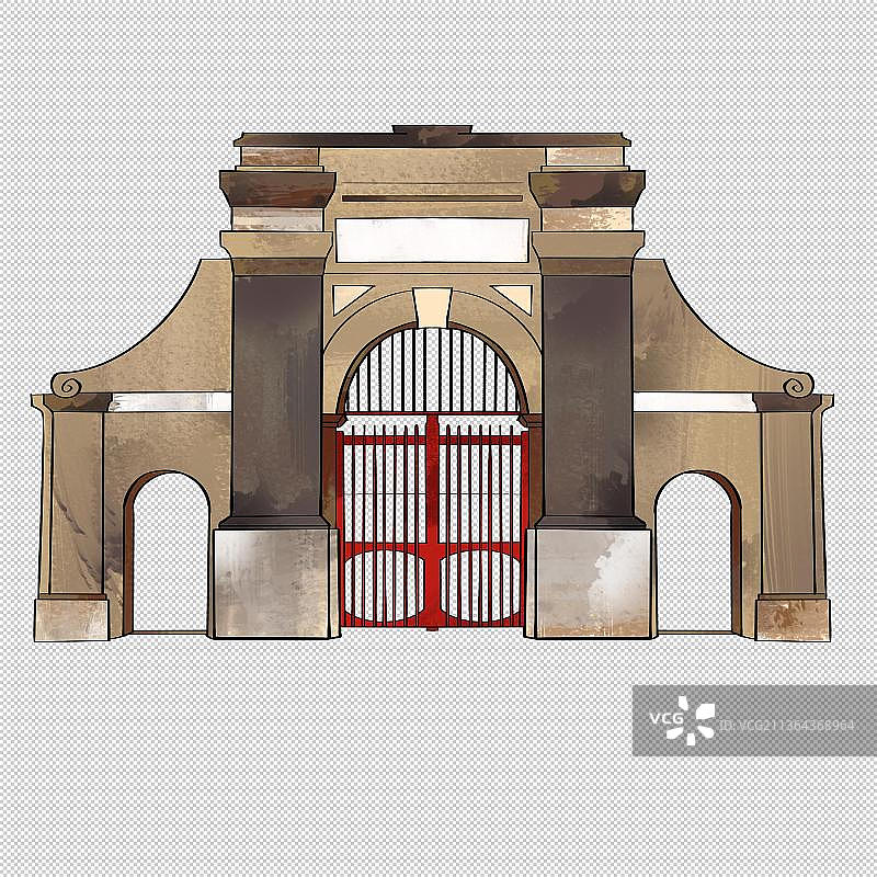 故居复古校门旧址图片素材