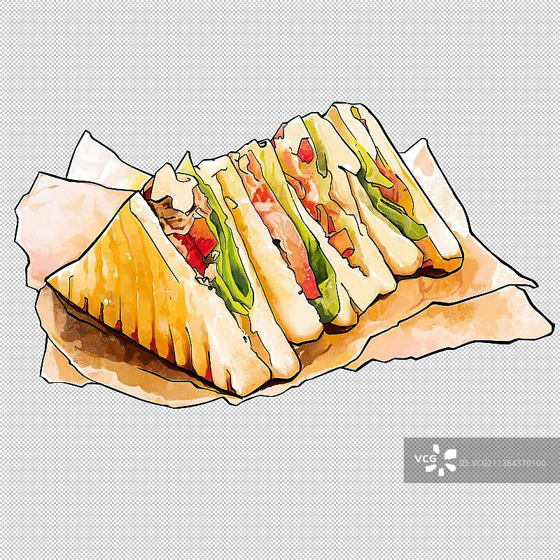 水果西多士 吐司面包片三明治 美食食物餐饮菜单饮食图片素材