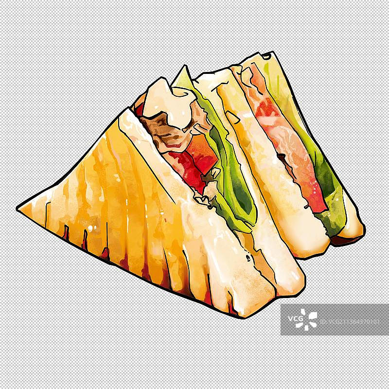 两份水果西多士 吐司面包片三明治 美食食物餐饮菜单饮食图片素材