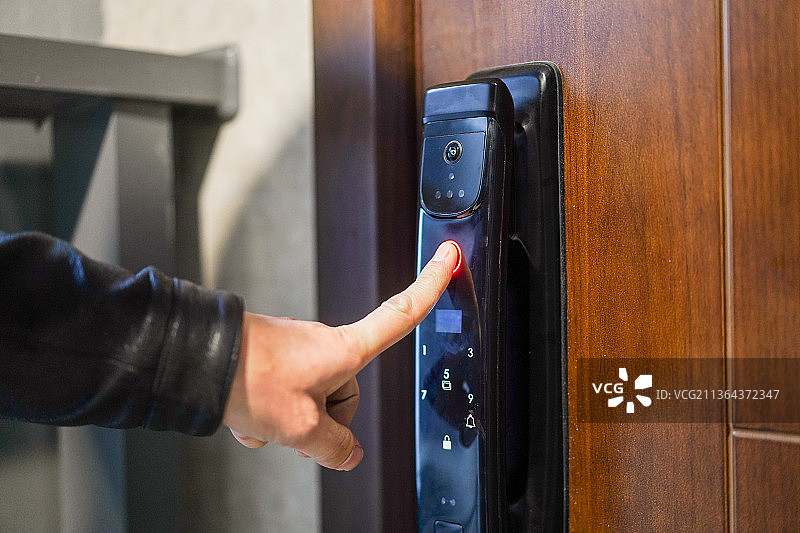 打开指纹锁图片素材