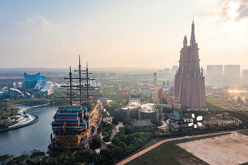 海口市秀英区长影环球100奇幻乐园郑和宝船图片素材