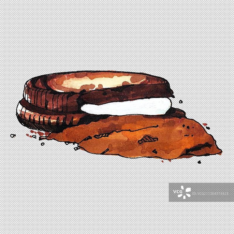 巧克力夹心饼干 下午茶 甜点饼干脆饼点心图片素材