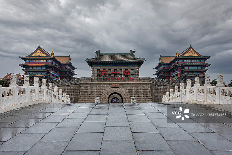 河北香河第一城古建筑图片素材