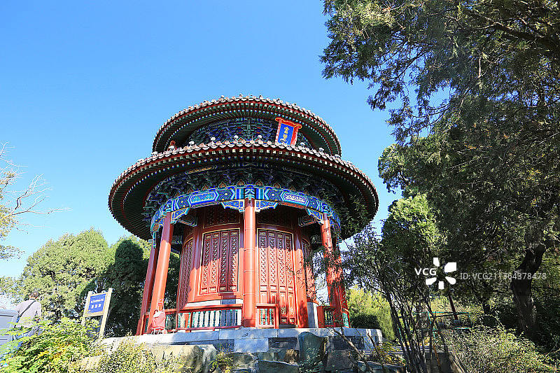 北京景山公园：富览亭图片素材