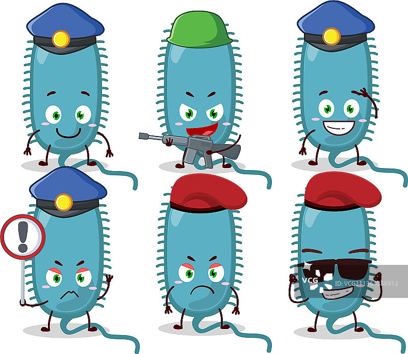 米纳可病毒警察吉祥物图片素材