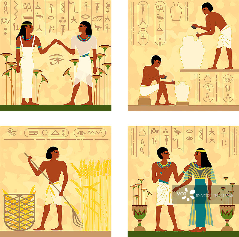 古埃及方形构图图片素材