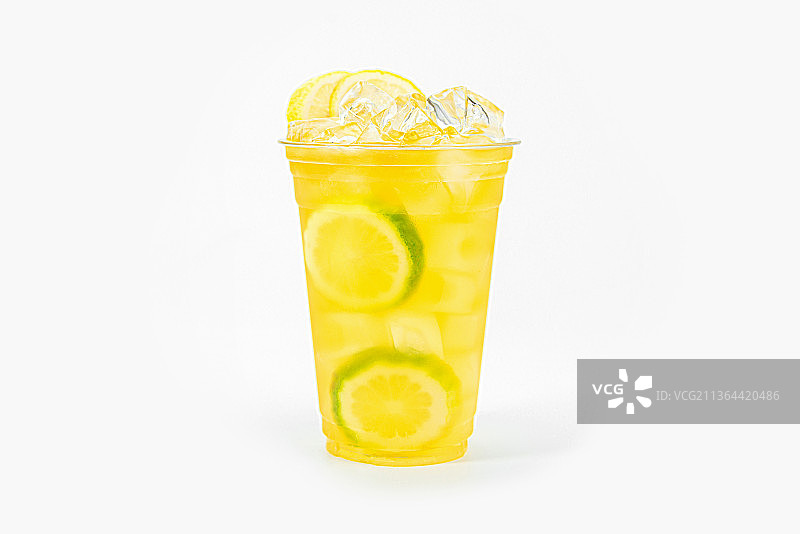 手打柠檬茶 奶茶 奶绿 饮品 白底图图片素材