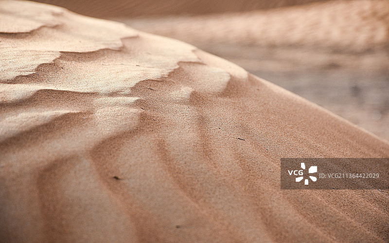 沙丘上的细小波纹，沙子特写图片素材