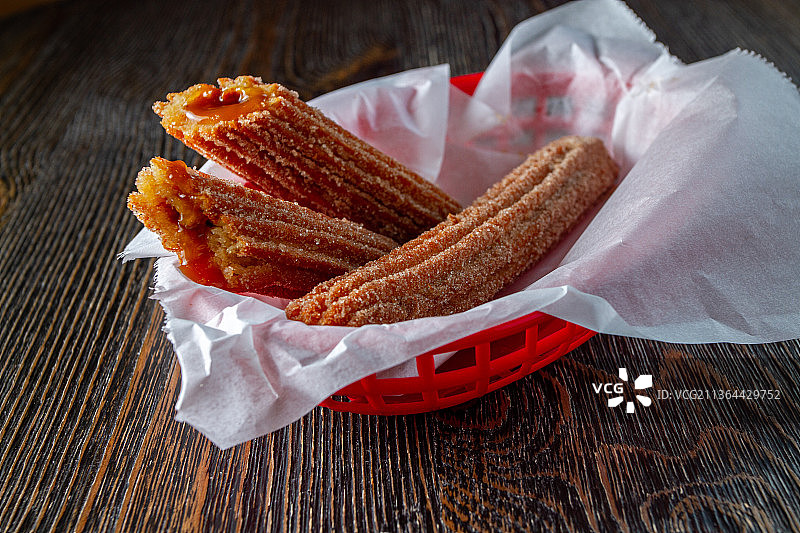 墨西哥美食，麻萨诸塞州美式袋装食物高角度视图图片素材