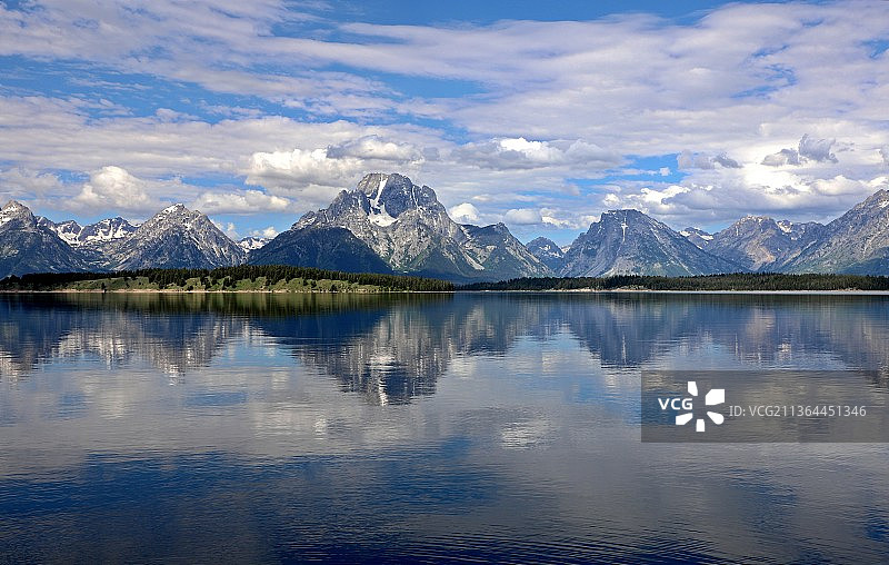 Mt Moran 雪山湖图片素材