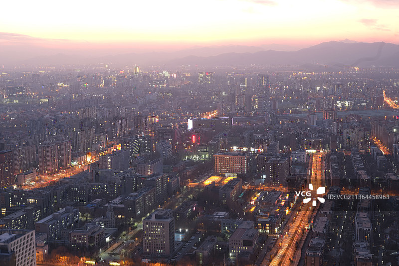 奥林匹克塔上看北京图片素材