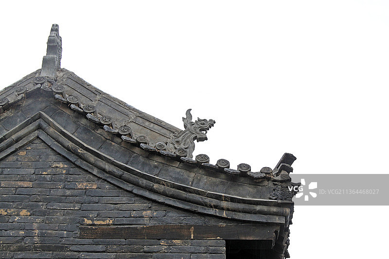 山西晋中平遥古城古建筑房檐图片素材