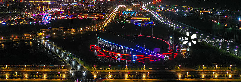 梅河口夜景图片素材