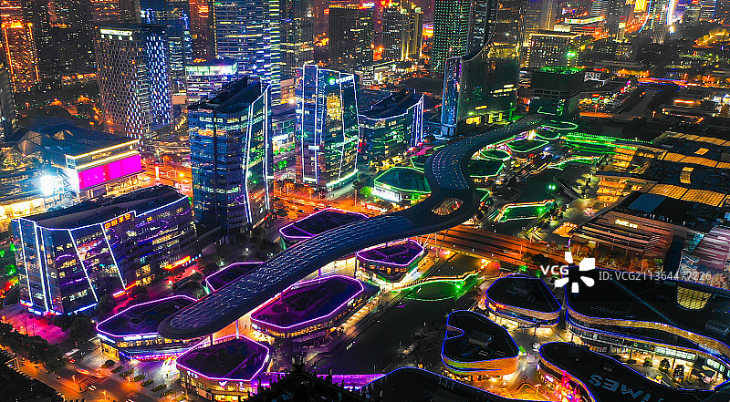 苏州工业 园区夜景图片素材