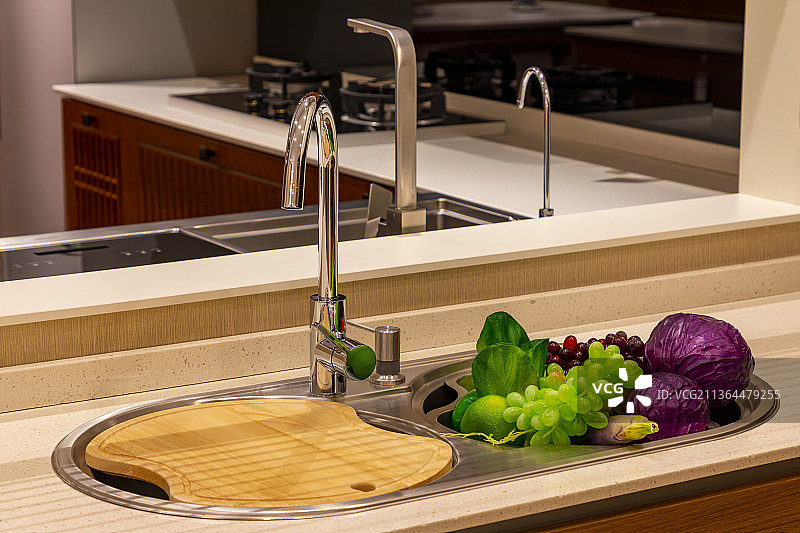 厨房灶台、蔬菜图片素材