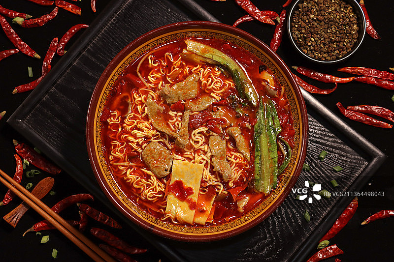 猪肝火锅面图片素材