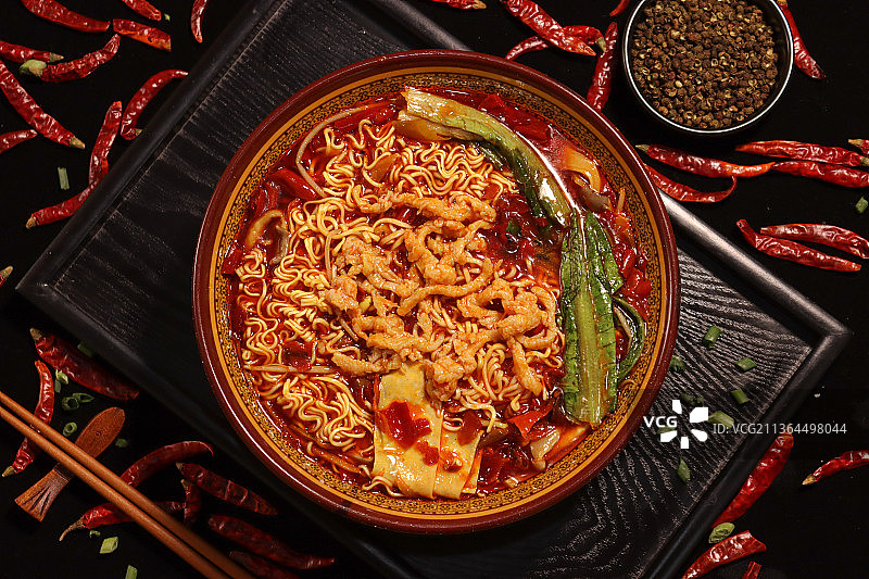 肉丝火锅面图片素材
