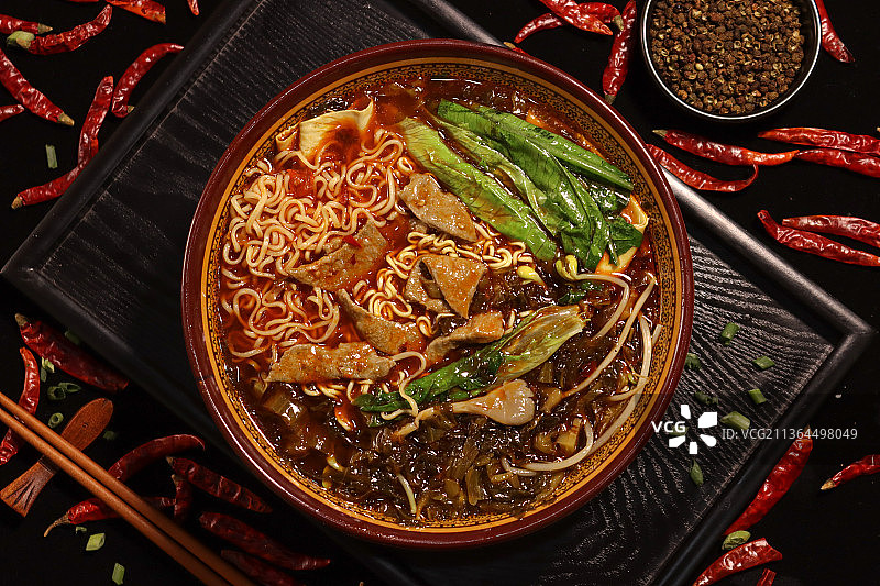 猪肝火锅面图片素材