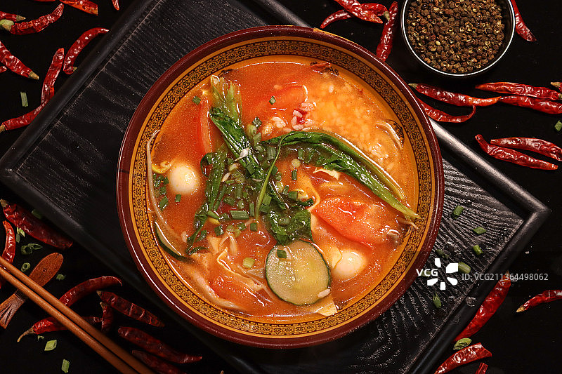 三鲜汤泡饭图片素材