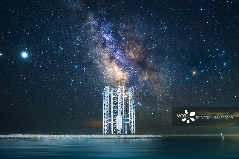 运载火箭发射图片素材