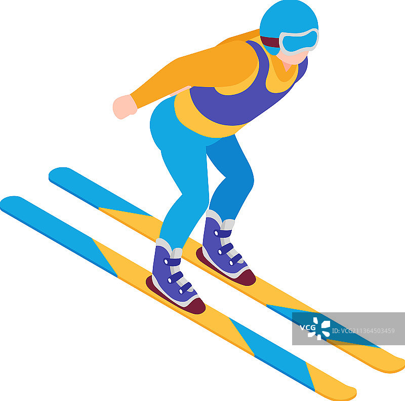 2.5D滑雪跳跃组合图片素材