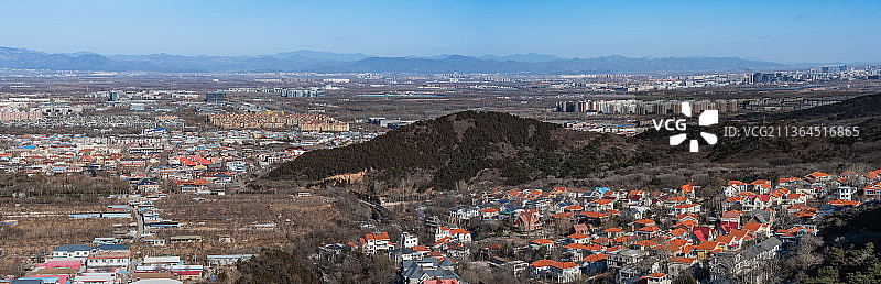 俯瞰海淀温泉镇山后新区远景图片素材