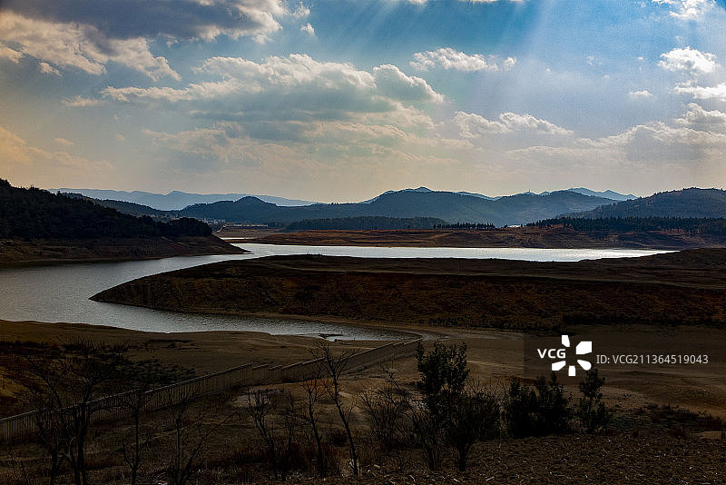 曲靖市麒麟区潇湘水库图片素材