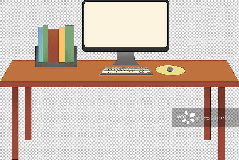 办公室桌上放着电脑办公图片素材