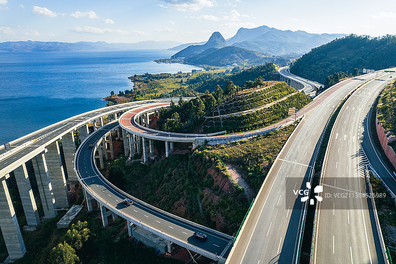 抚仙湖基建图片素材