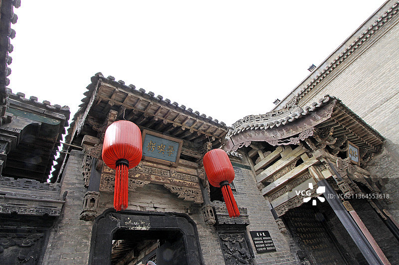 山西祁县乔家大院古建筑图片素材