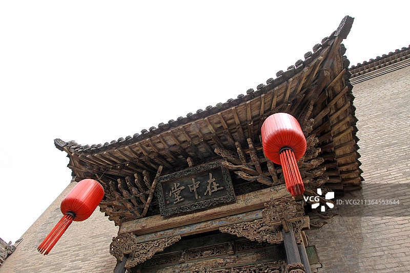 山西祁县乔家大院古建筑图片素材