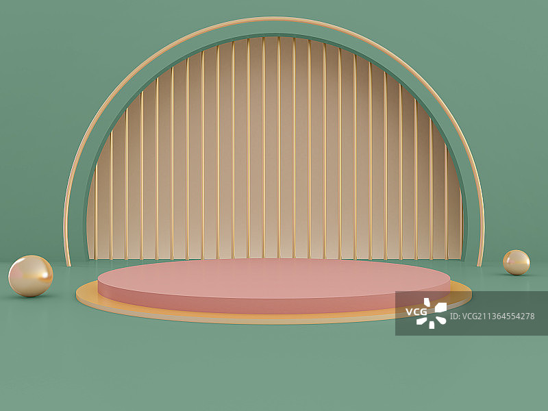 三维图形拱门背景展示台图片素材