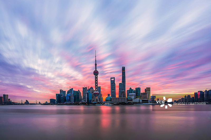 魔都2022年元旦外滩日出图片素材