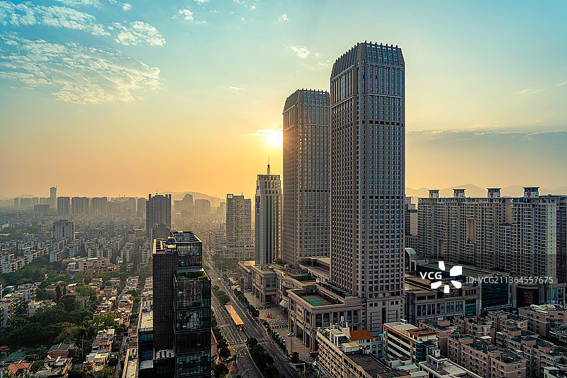 利和广场日出图片素材