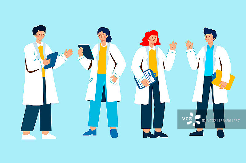 医生形象矢量插画图片素材