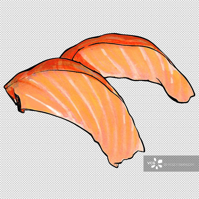 两份三文鱼片 新鲜海鲜水产品 美食食物餐饮菜单图片素材