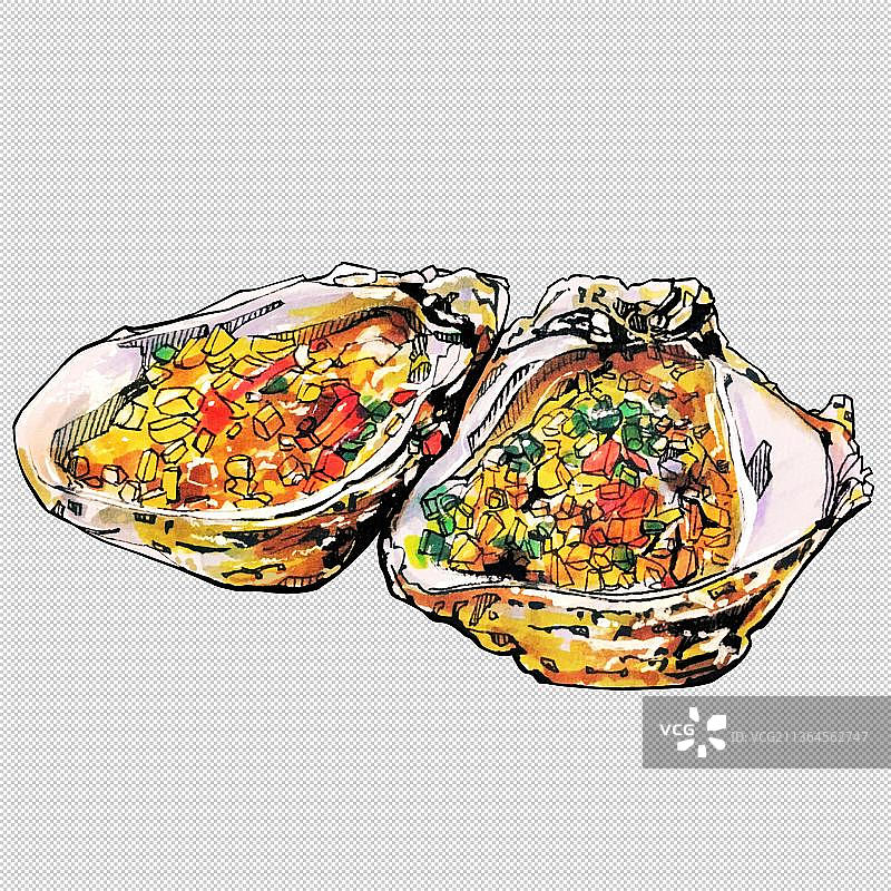 炭烤 生蚝 海蛎 牡蛎 新鲜海鲜水产品 美食食物餐饮菜单图片素材