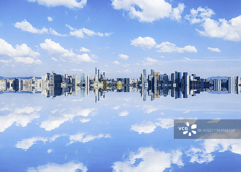 杭州钱江新城城市风光全景图片素材