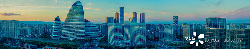 北京望京soho地标建筑全景高清照片图片素材