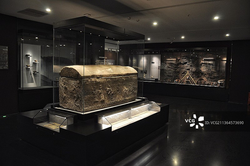 永川博物馆汉代石棺图片素材