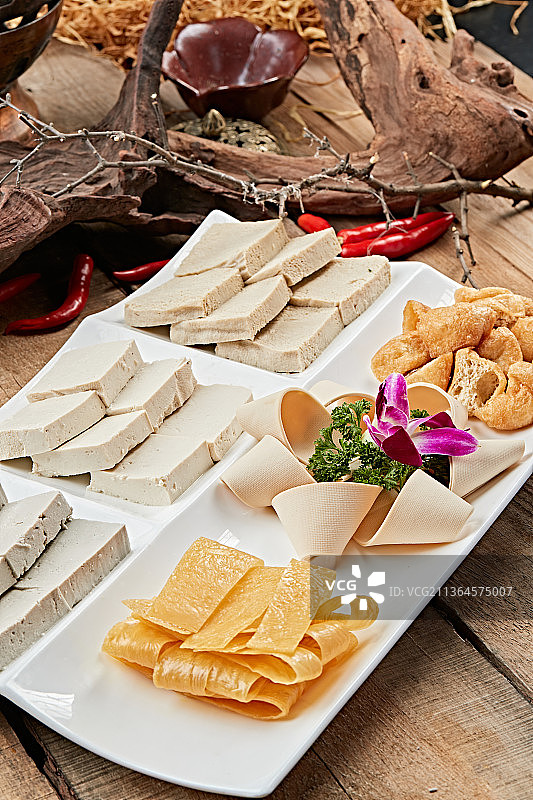 火锅食材豆制品拼盘图片素材