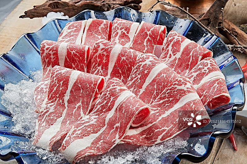 雪花肥牛切片图片素材