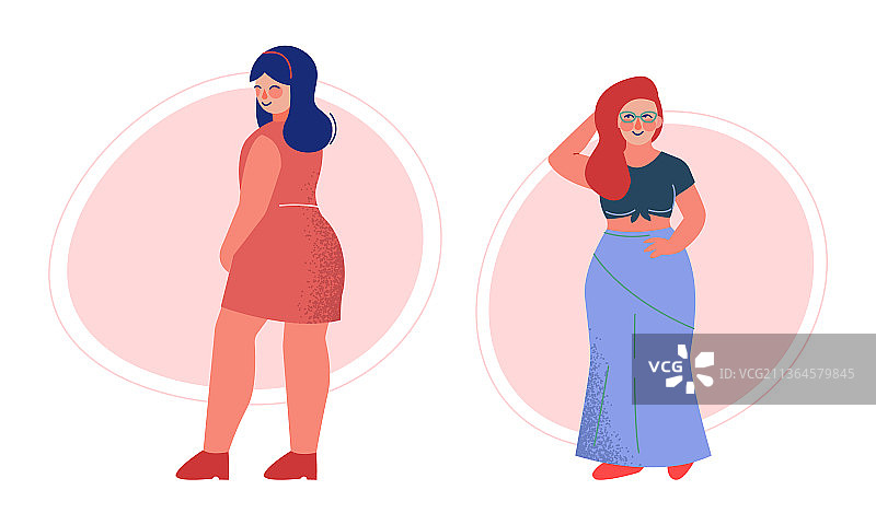 穿着时尚的自信女人图片素材