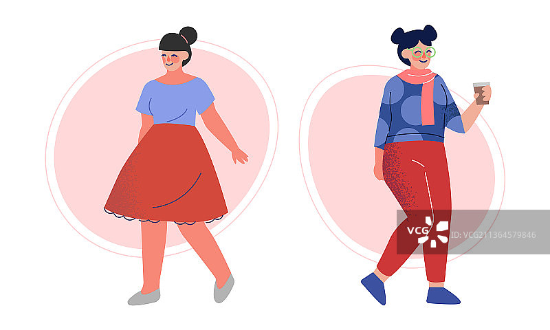 穿着时尚的自信女人图片素材