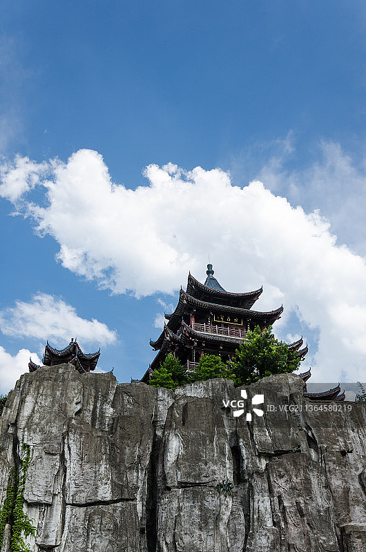 湖南衡阳回雁峰亭台楼阁图片素材