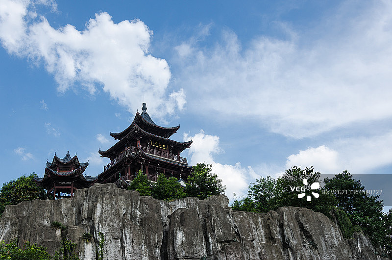 湖南衡阳回雁峰亭台楼阁图片素材