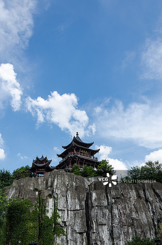 湖南衡阳回雁峰亭台楼阁图片素材